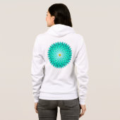 Blaue Blumen-Mandala-68566 Hoodie (Schwarz voll)