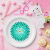 Blaue Blumen-Mandala-68566-Papierteller Pappteller (Party)