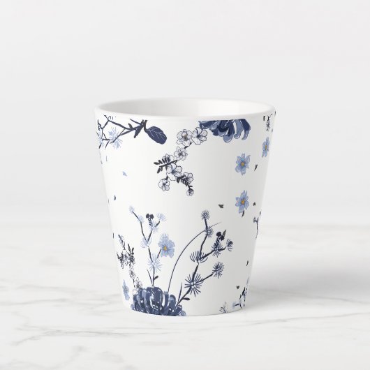 Blaue Blumen Milchtasse (Vorderseite)