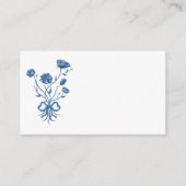 Blaue Blumen mit Bow-Umschließkarte Begleitkarte (Vorderseite)