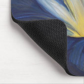 Blaue Blumen-Mitte Mousepad (Ecke)