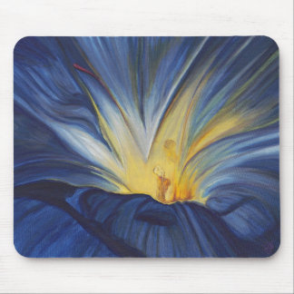 Blaue Blumen-Mitte Mousepad