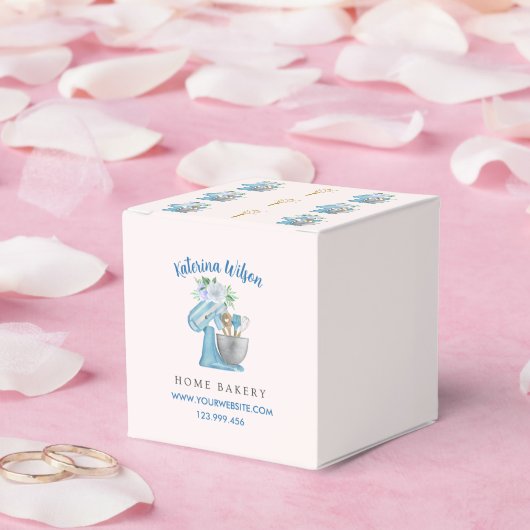Blaue Blumen-Mixer-Geschenkbox Geschenkschachtel (Hochzeit)