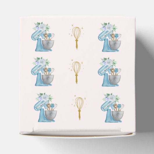 Blaue Blumen-Mixer-Geschenkbox Geschenkschachtel (Oben)