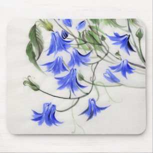Blaue Blumen Mousepad