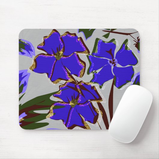 Blaue Blumen. Mousepad (Mit Mouse)