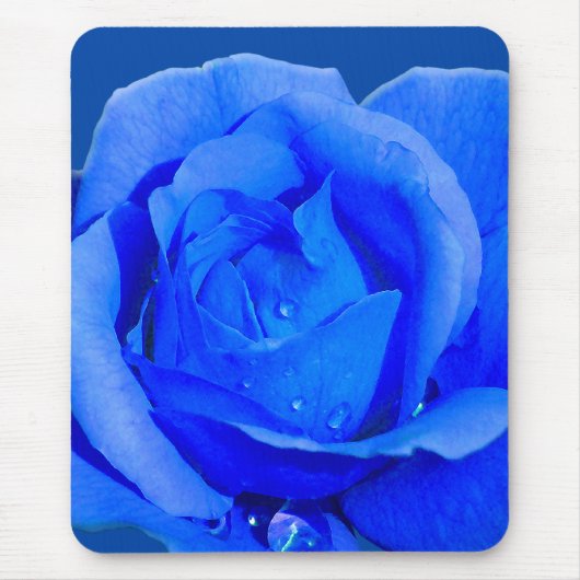 Blaue Blumen Mousepad Blaue Rose Geschenke (Vorne)