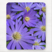 Blaue Blumen Mousepad Lila / Blauer Dekor Geschenk (Vorne)