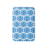 Blaue Blumen, Muster der Blume, Blumenmuster Badematte (Vorderseite Vertikal)
