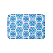 Blaue Blumen, Muster der Blume, Blumenmuster Badematte (Vorderseite)