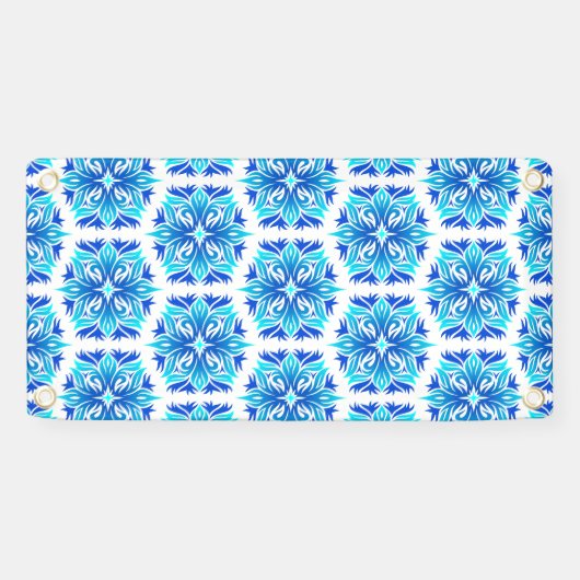 Blaue Blumen, Muster der Blume, Blumenmuster Banner (Horizontal)