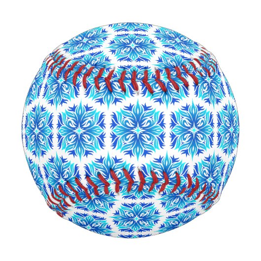 Blaue Blumen, Muster der Blume, Blumenmuster Baseball (Rückseite)