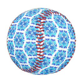 Blaue Blumen, Muster der Blume, Blumenmuster Baseball