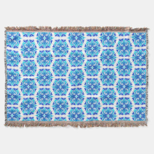 Blaue Blumen, Muster der Blume, Blumenmuster Decke