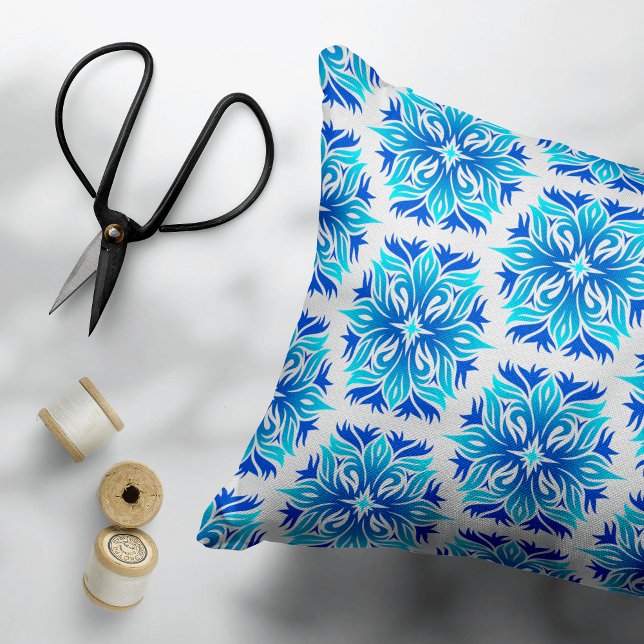 Blaue Blumen, Muster der Blume, Blumenmuster Dekokissen (Von Creator hochgeladen)