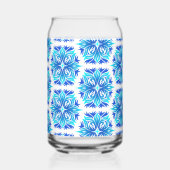 Blaue Blumen, Muster der Blume, Blumenmuster Dosenglas (Rückseite)