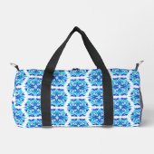 Blaue Blumen, Muster der Blume, Blumenmuster Duffle Bag (Vorderseite)