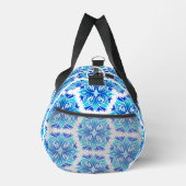 Blaue Blumen, Muster der Blume, Blumenmuster Duffle Bag (Rechts)