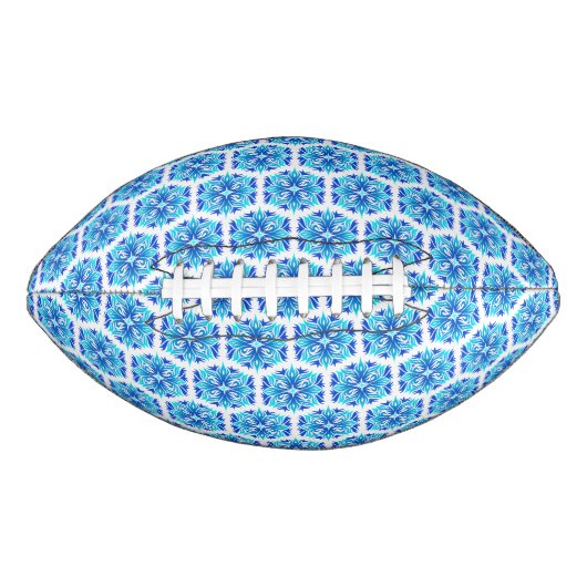 Blaue Blumen, Muster der Blume, Blumenmuster Football (Vorderseite)