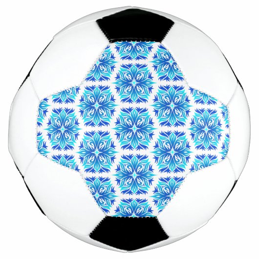 Blaue Blumen, Muster der Blume, Blumenmuster Fußball (Vorderseite)