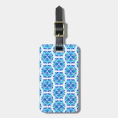 Blaue Blumen, Muster der Blume, Blumenmuster Gepäckanhänger (Vorderseite vertikal)