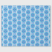 Blaue Blumen, Muster der Blume, Blumenmuster Geschenkpapier (Flach)