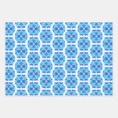 Blaue Blumen, Muster der Blume, Blumenmuster Geschenkpapier Set (Vorderseite)