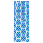 Blaue Blumen, Muster der Blume, Blumenmuster Geschenktüte Für Weinflaschen (Vorderseite)