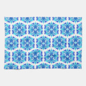 Blaue Blumen, Muster der Blume, Blumenmuster Geschirrtuch (Horizontal)