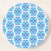 Blaue Blumen, Muster der Blume, Blumenmuster Getränkeuntersetzer (Vorne)