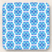 Blaue Blumen, Muster der Blume, Blumenmuster Getränkeuntersetzer (Vorderseite)