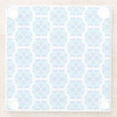 Blaue Blumen, Muster der Blume, Blumenmuster Glasuntersetzer (Rückseite)