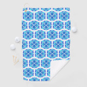 Blaue Blumen, Muster der Blume, Blumenmuster Golfhandtuch (Insitu)