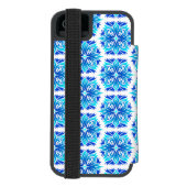 Blaue Blumen, Muster der Blume, Blumenmuster Incipio iPhone Geldbeutel-Hülle (Folio Rückseite)