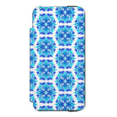 Blaue Blumen, Muster der Blume, Blumenmuster Incipio iPhone Geldbeutel-Hülle (Folio Vorderseite)