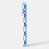 Blaue Blumen, Muster der Blume, Blumenmuster iPhone Hülle (Linke Seite)