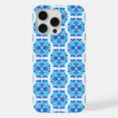 Blaue Blumen, Muster der Blume, Blumenmuster iPhone Hülle (Rückseite)