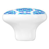 Blaue Blumen, Muster der Blume, Blumenmuster Keramikknauf (Seitenansicht)