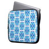 Blaue Blumen, Muster der Blume, Blumenmuster Laptopschutzhülle (Vorderseite Links)