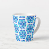 Blaue Blumen, Muster der Blume, Blumenmuster Milchtasse (Rechte Ecke)