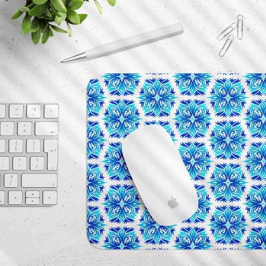Blaue Blumen, Muster der Blume, Blumenmuster Mousepad