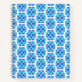 Blaue Blumen, Muster der Blume, Blumenmuster Notizblock (Vorderseite)