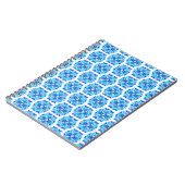 Blaue Blumen, Muster der Blume, Blumenmuster Notizblock (Linke Seite)