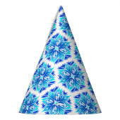 Blaue Blumen, Muster der Blume, Blumenmuster Partyhütchen (Links)