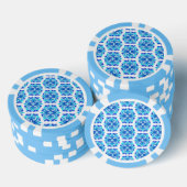 Blaue Blumen, Muster der Blume, Blumenmuster Pokerchips (Stapel)