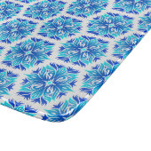 Blaue Blumen, Muster der Blume, Blumenmuster Schneidebrett (Ecke)