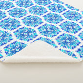 Blaue Blumen, Muster der Blume, Blumenmuster Sherpadecke (3/4)
