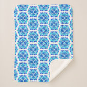 Blaue Blumen, Muster der Blume, Blumenmuster Sherpadecke (Vorderseite)