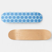 Blaue Blumen, Muster der Blume, Blumenmuster Skateboard (Horizontal)