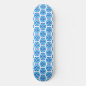 Blaue Blumen, Muster der Blume, Blumenmuster Skateboard (Vorderseite)